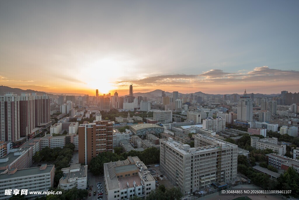 兰州日落景观