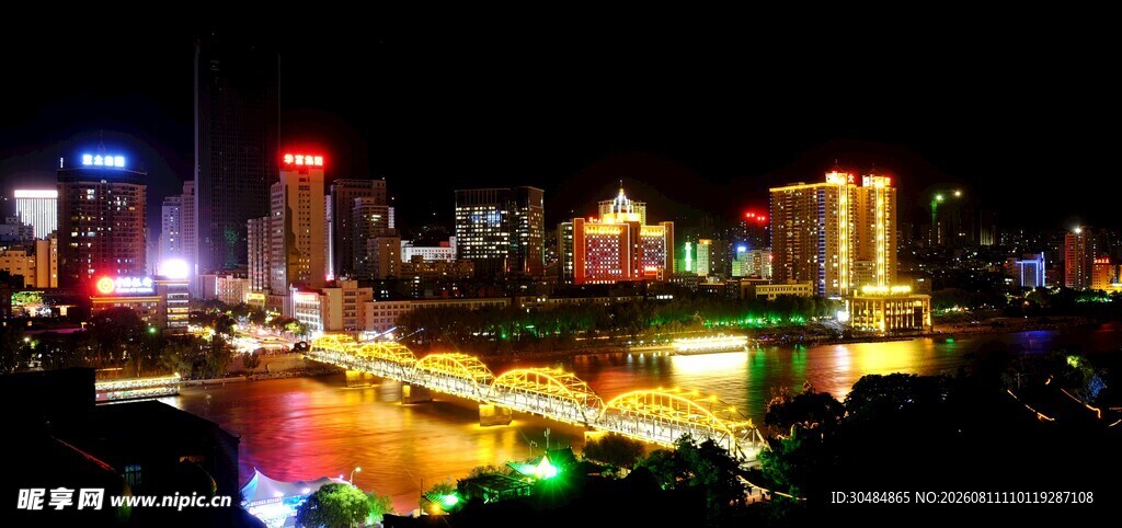 兰州中山桥夜景