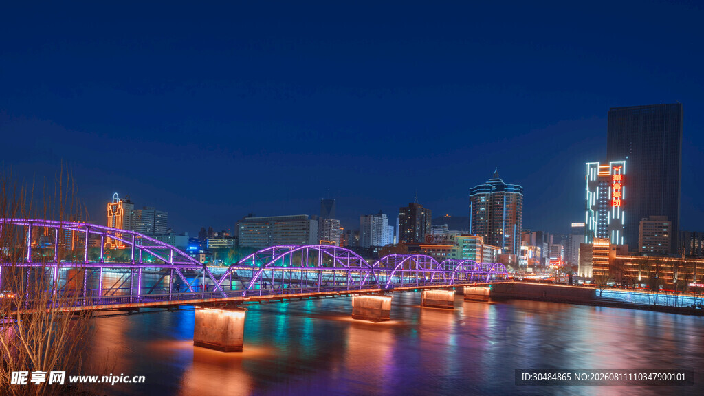 兰州中山桥夜景