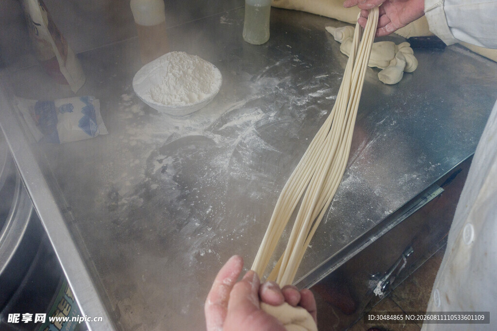 兰州拉面制作现场