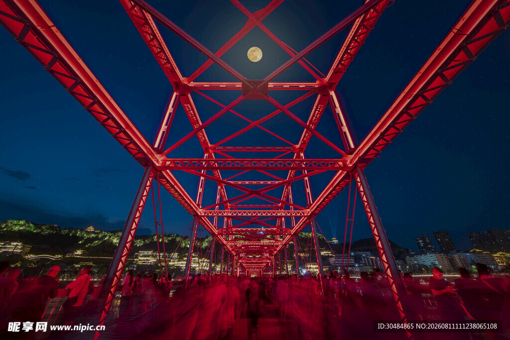 兰州中山桥夜景