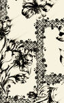 黑白花卉图案纹理设计