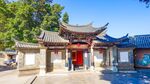 中式古建门楼景观