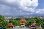 俯瞰多彩建筑与城市景观