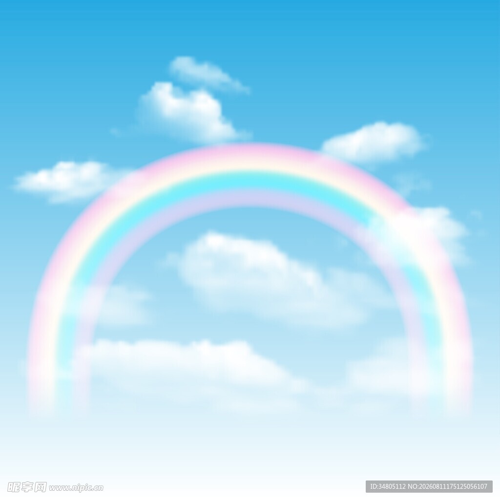 彩虹天空背景