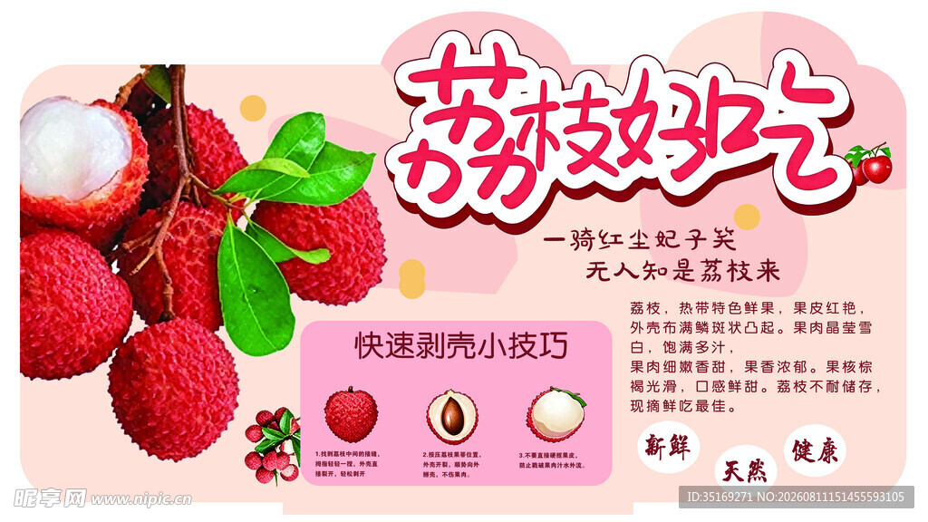 荔枝美食宣传海报