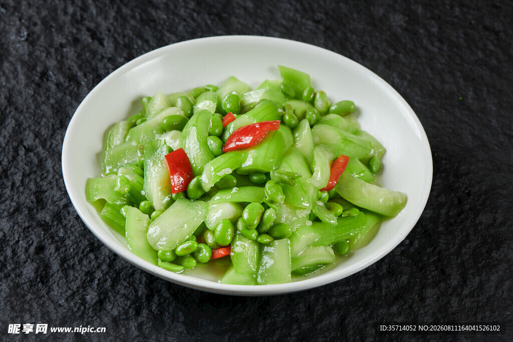 毛豆丝瓜  