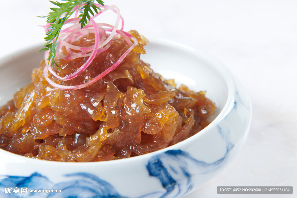 美味海蜇头精致摆盘