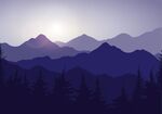 山间暮色风景