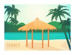 夏日海滩插画