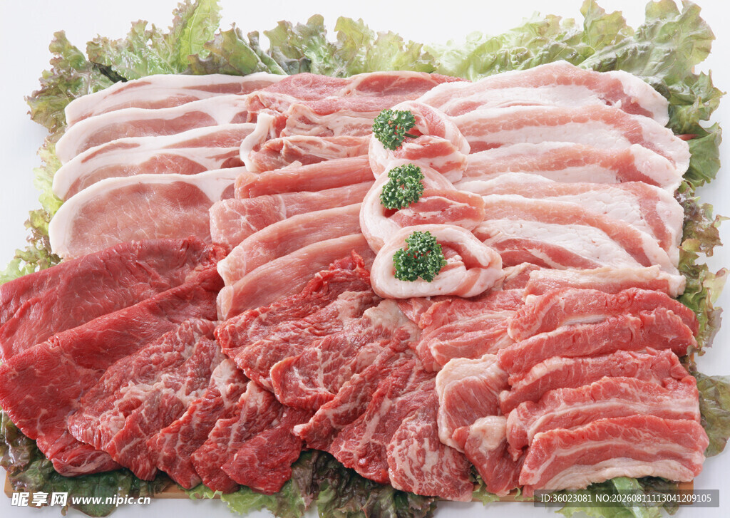 新鲜肥嫩的火锅涮羊肉片