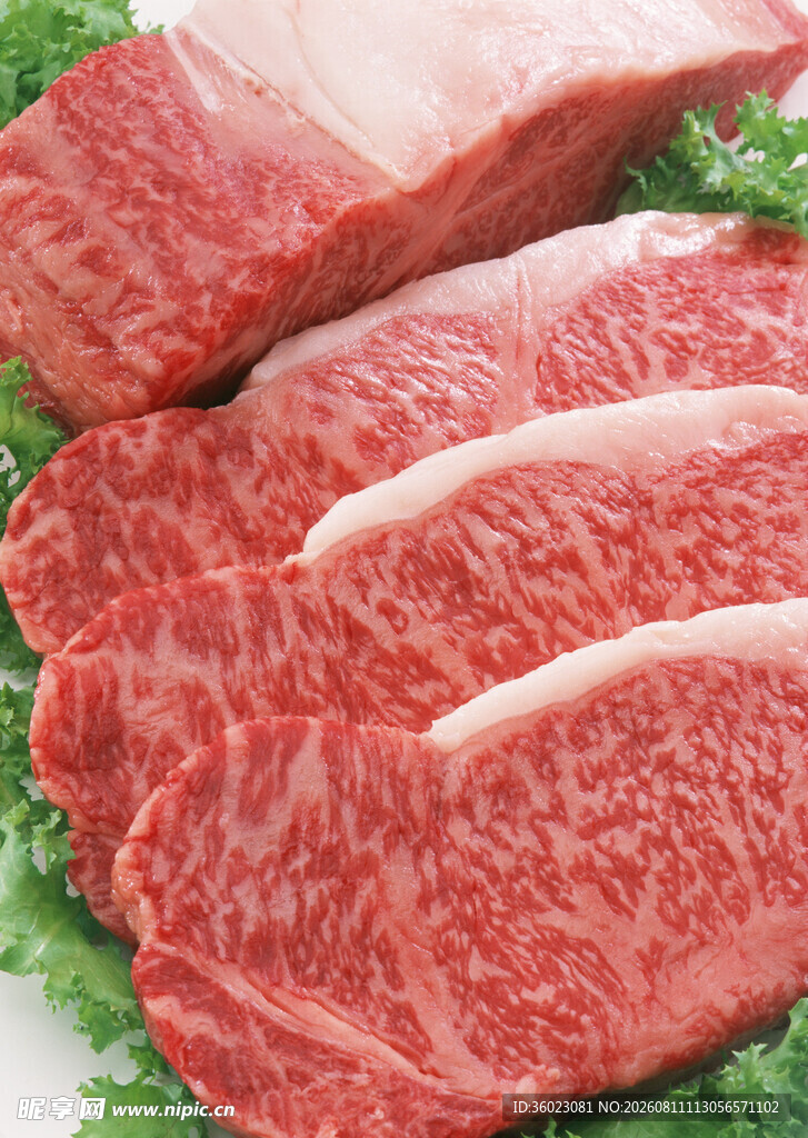 新鲜上等牛肉切片
