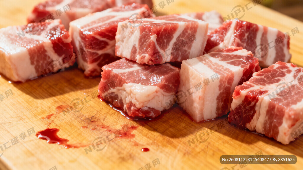 现切新鲜猪肉