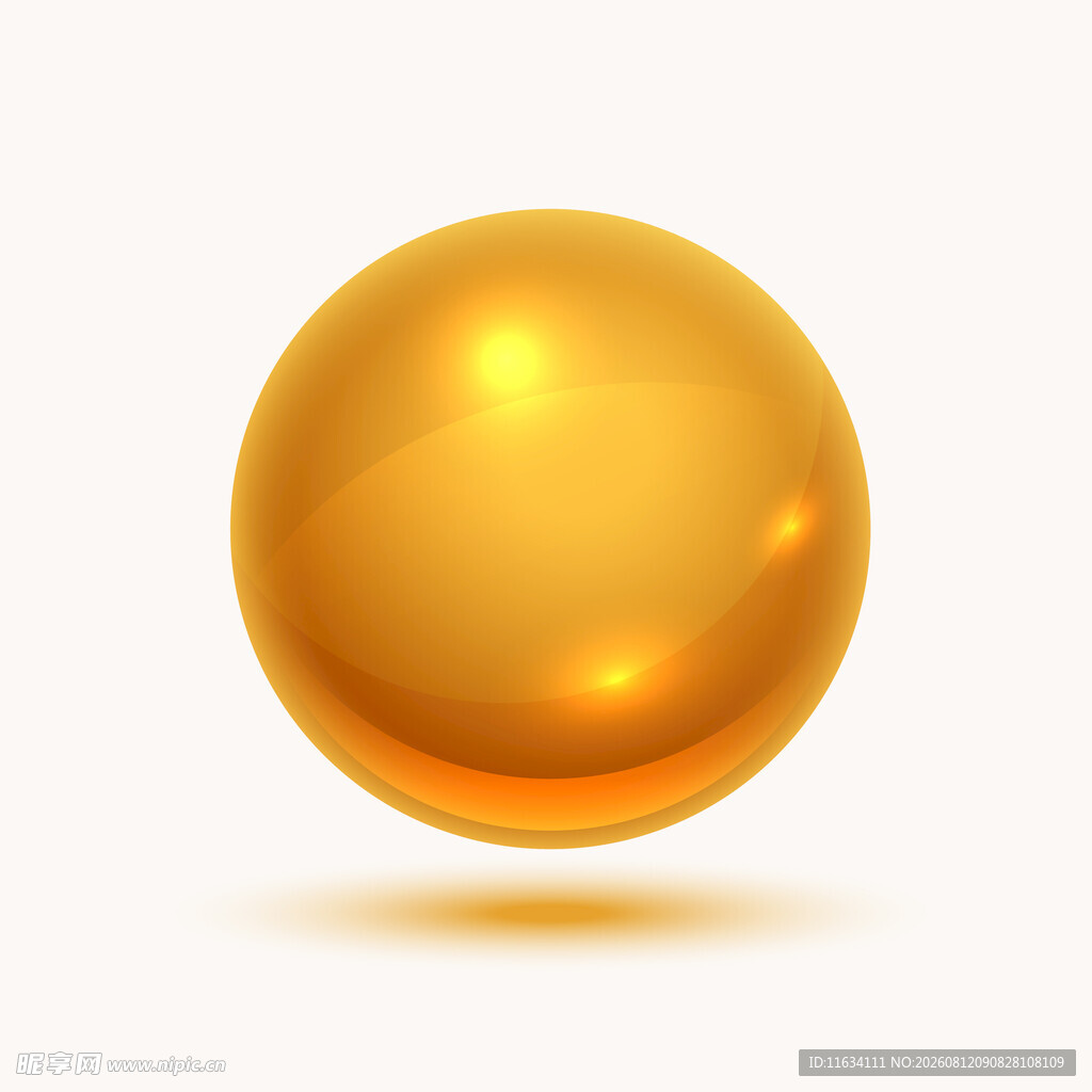 金色光泽圆球