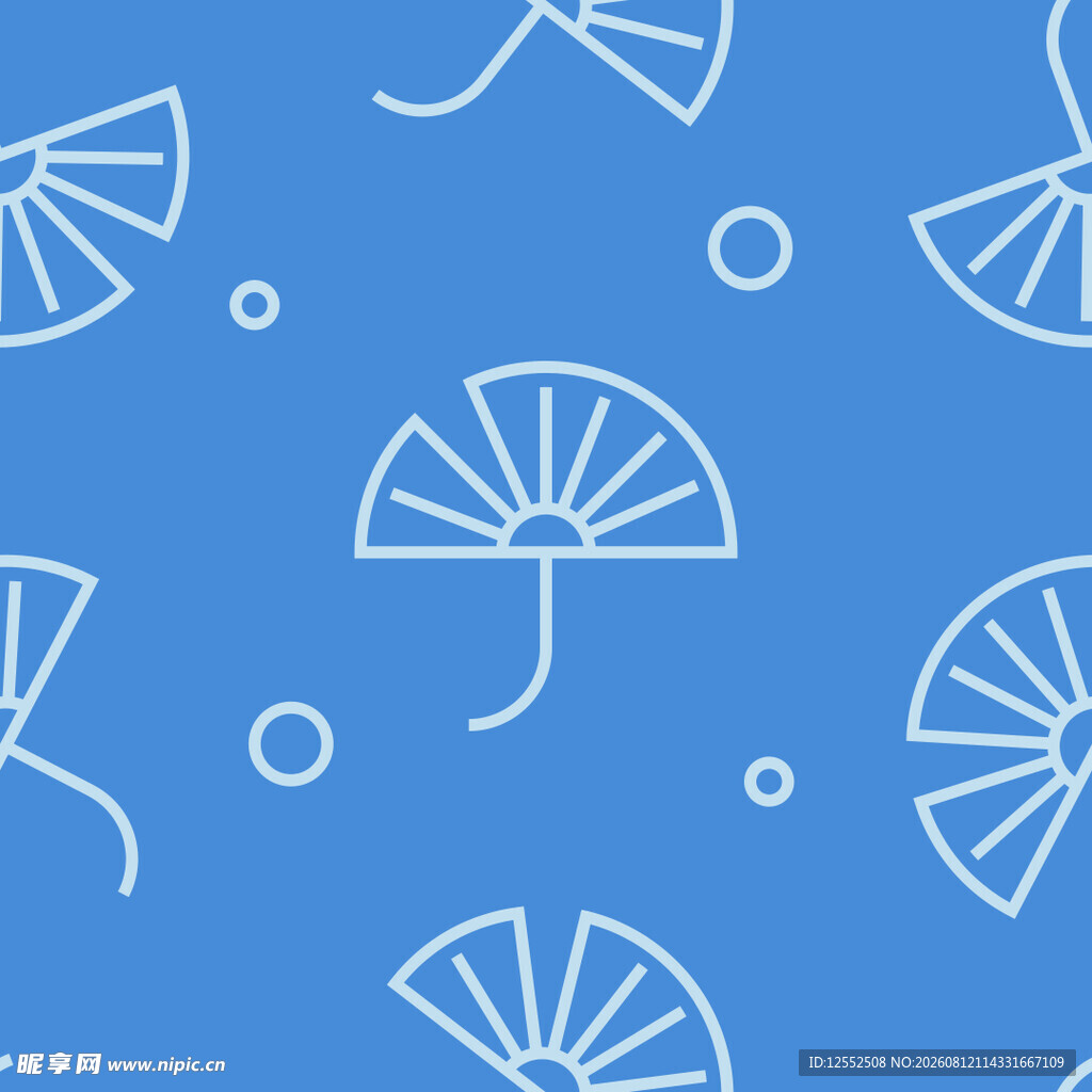 蓝色背景扇形图案纹理
