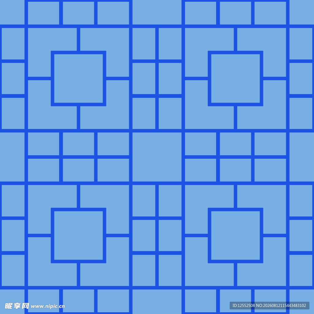 蓝色几何图案无缝背景