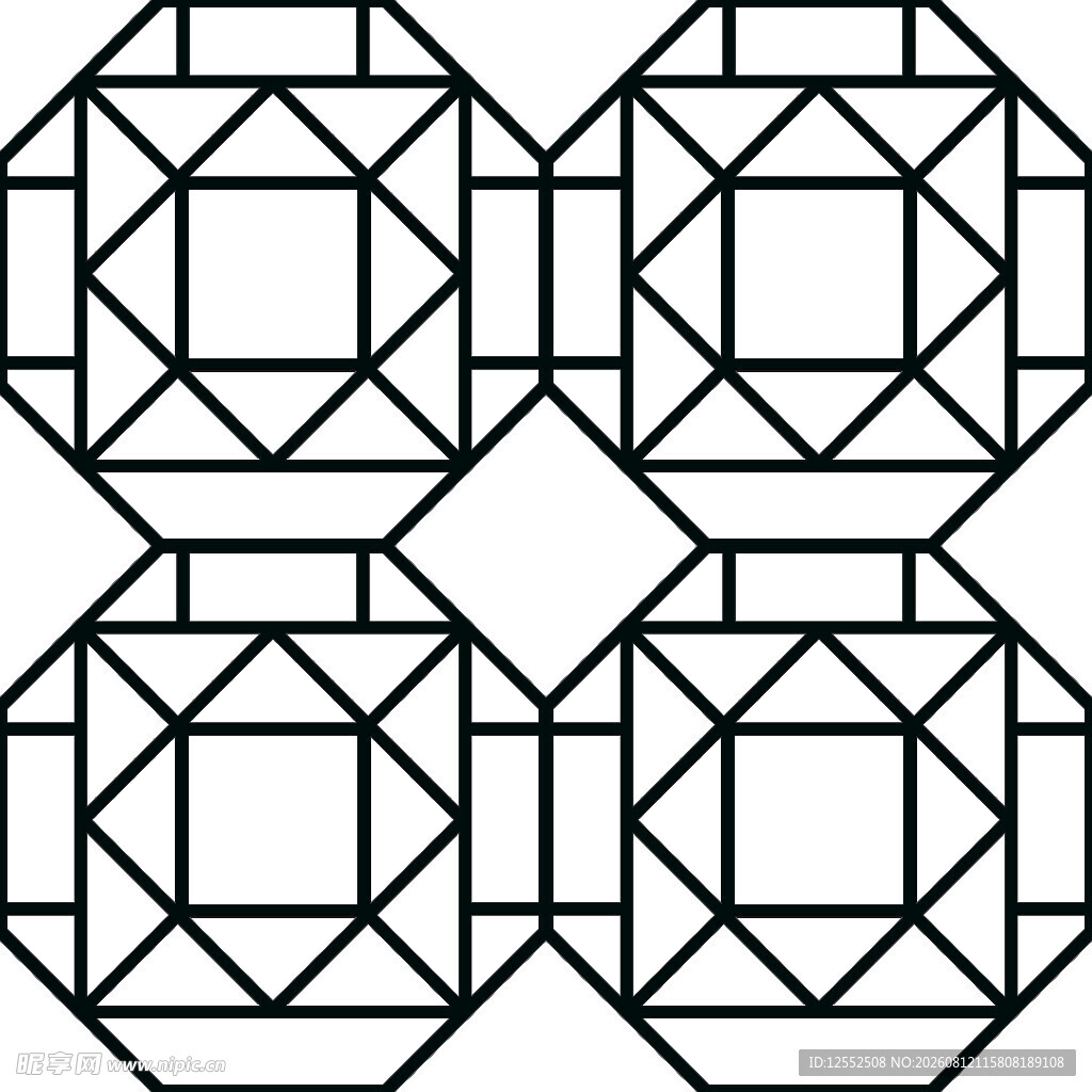 几何钻石图案设计