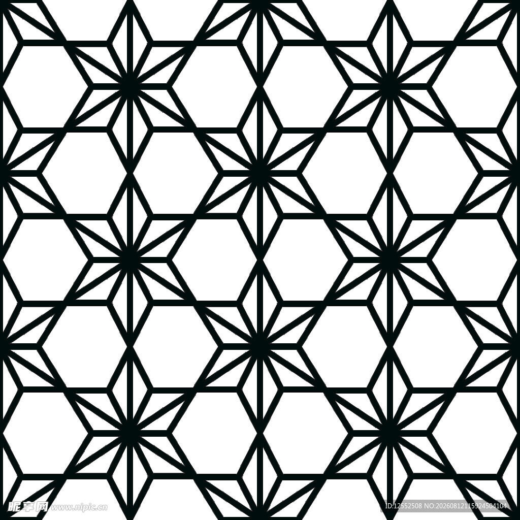 黑白几何花纹图案设计