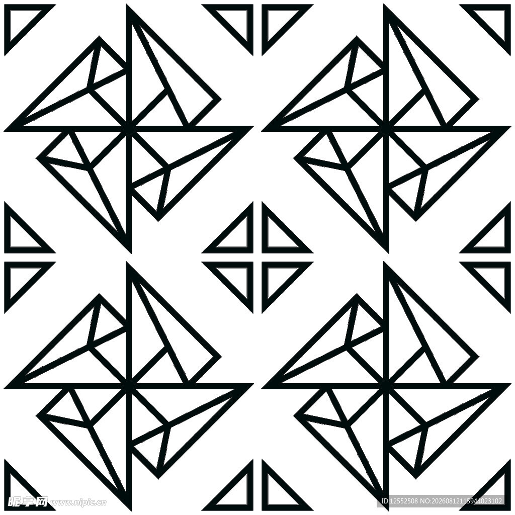 几何线条构成的简约图案