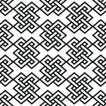 黑白几何交织传统图案