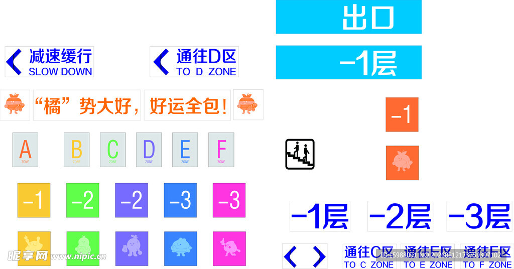 商场停车场楼层导视牌