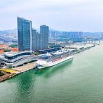 港口城市的现代游轮景观