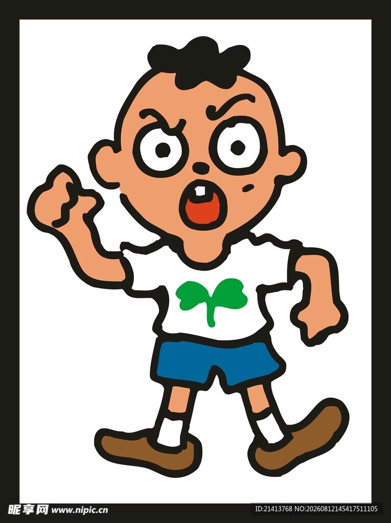 搞怪小男孩形象