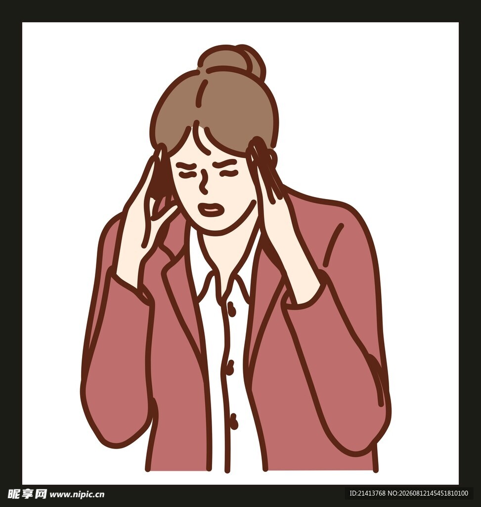苦恼的女性