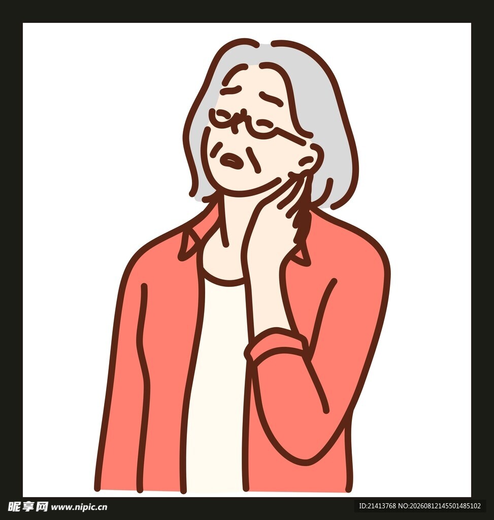 微笑的银发女士