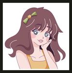 可爱长发女孩俏皮插画