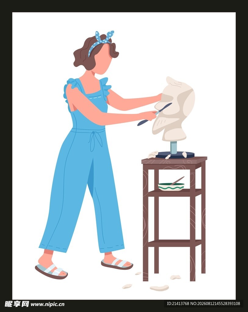 女子专注操作老式缝纫机