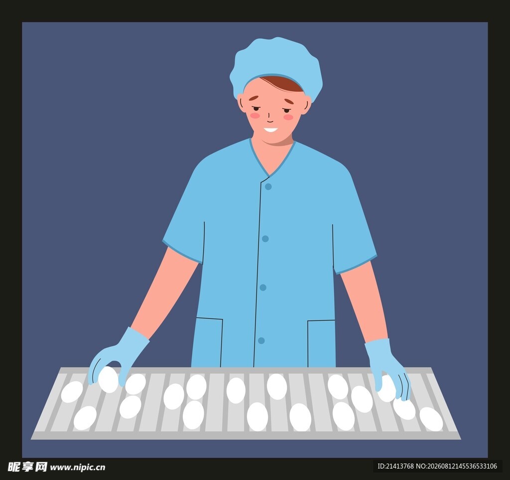 制药工人专注操作药盘