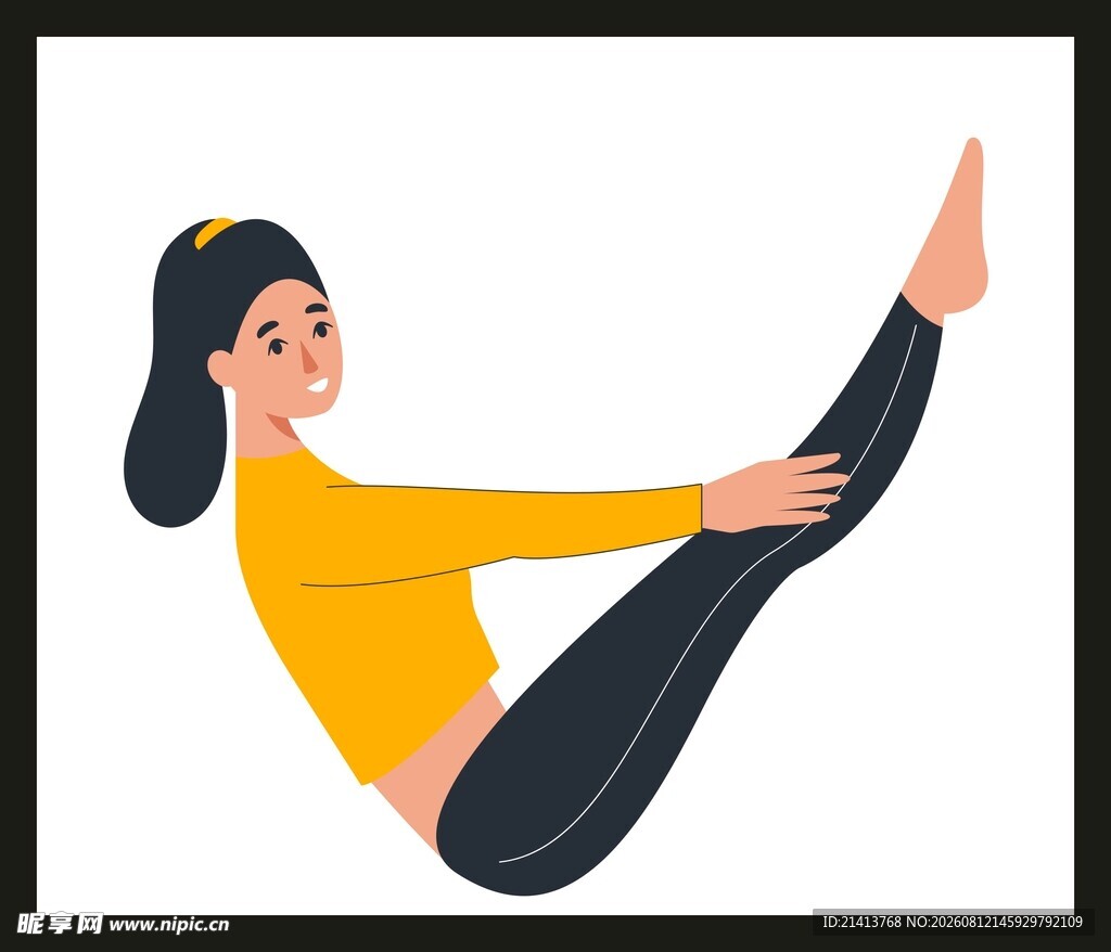 女子做瑜伽平衡动作