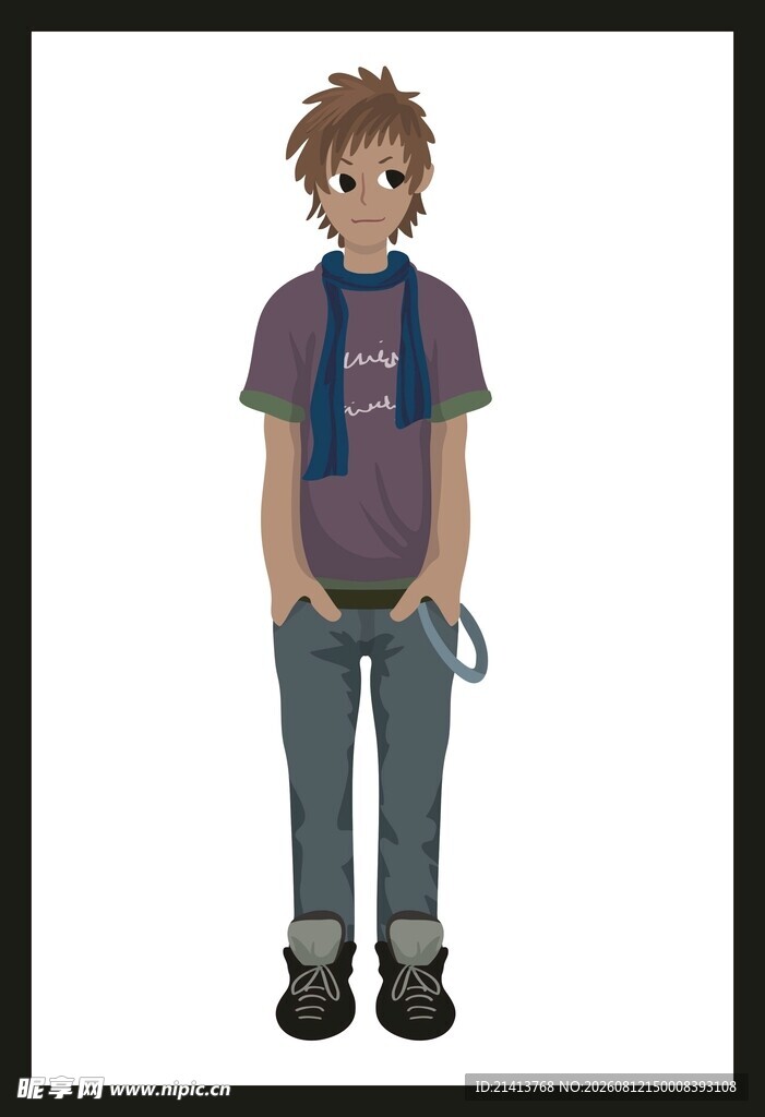 卡通风格男孩形象