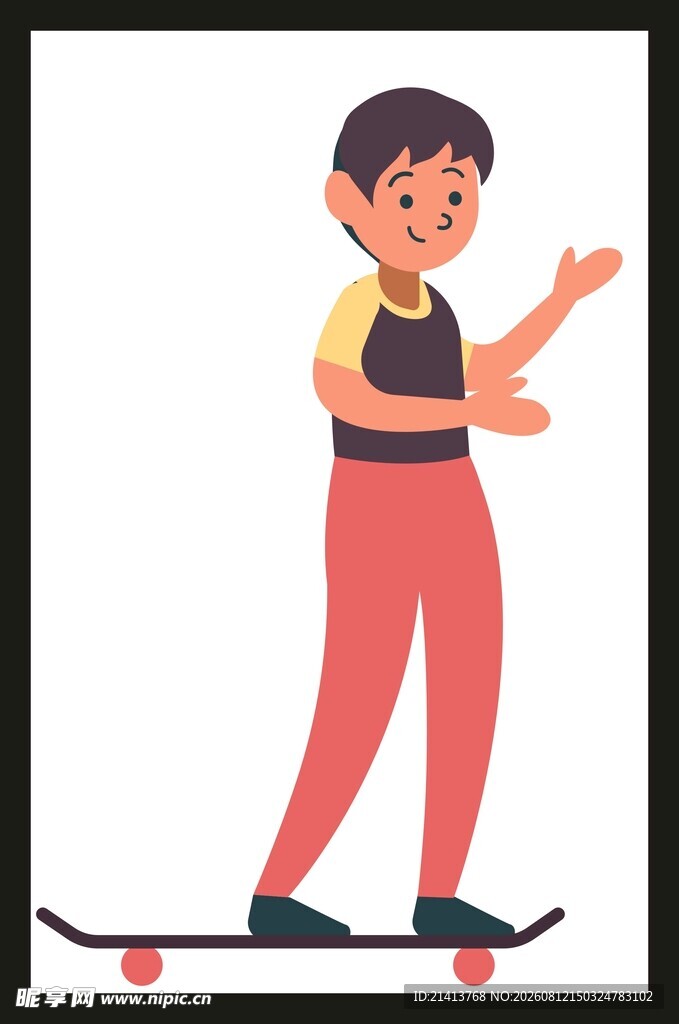 滑板少年展现活力瞬间