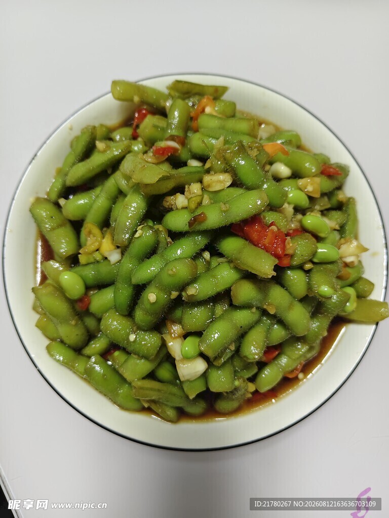 凉拌毛豆