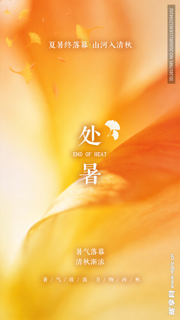 处暑节气主题海报设计