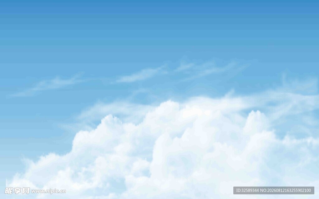蓝天白云美景