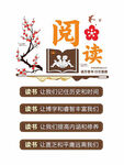 校园文化墙 阅读如水主题宣传