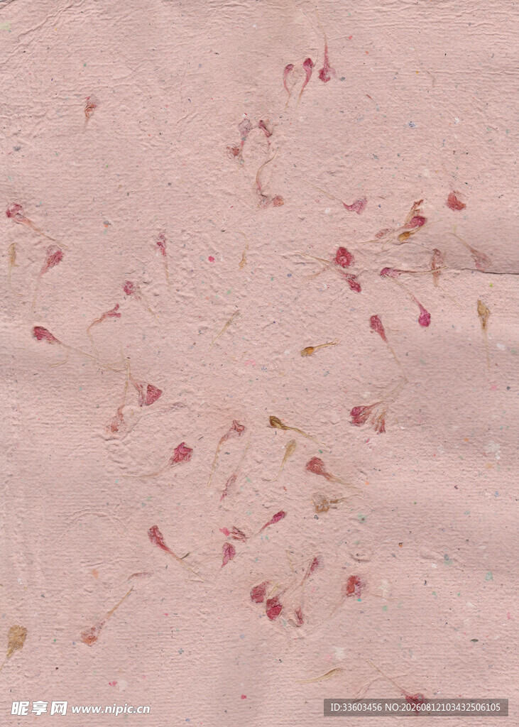 粉色布面散落缤纷花瓣