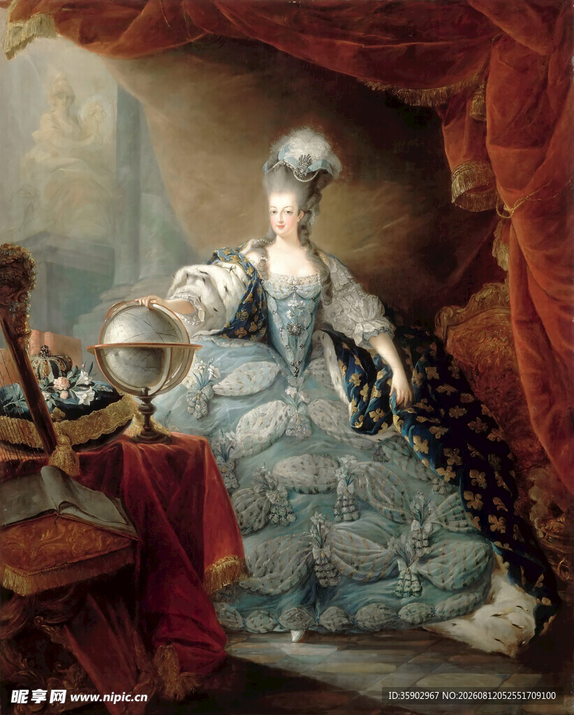 古典优雅的宫廷贵妇画像