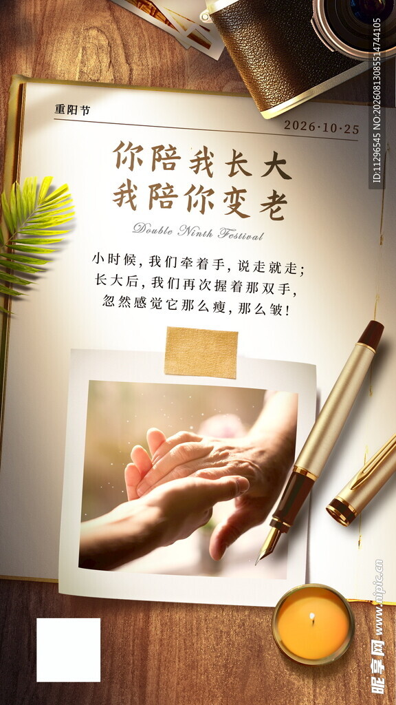 传统重阳节复古风节气海报