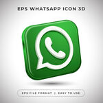 3D版WhatsApp图标素材