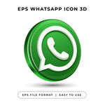 绿色3D WhatsApp图标