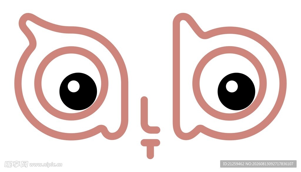 可爱卡通双眼表情图案