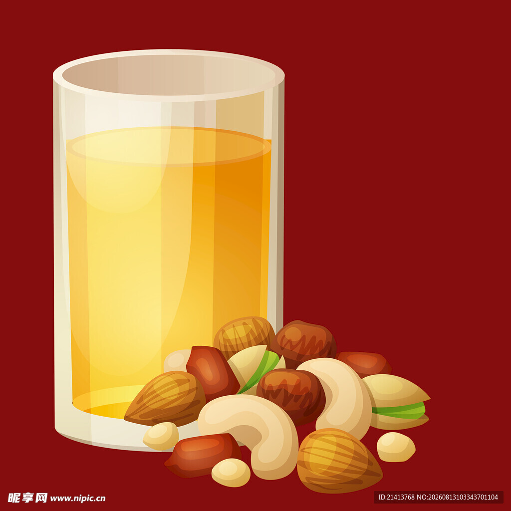 果汁配坚果美味新组合