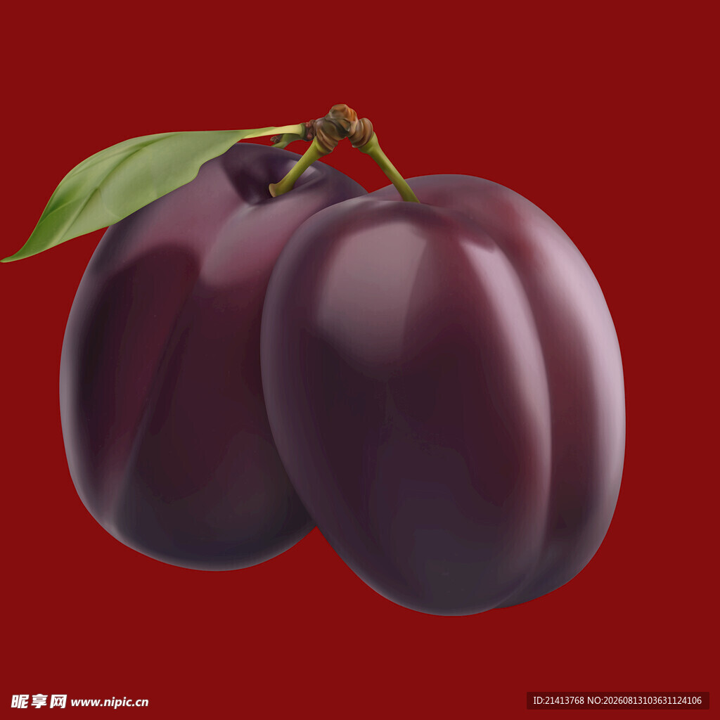 紫黑色李子特写