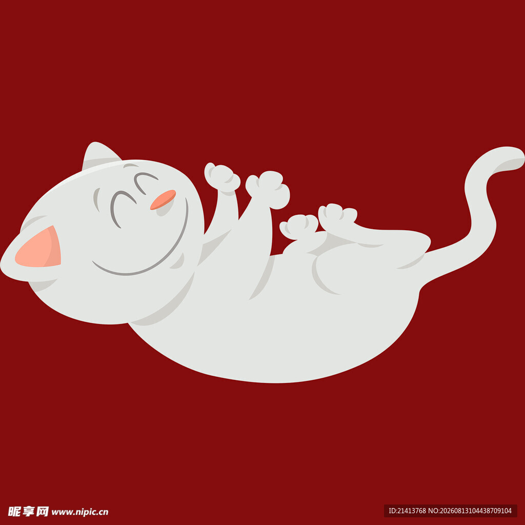躺卧的可爱猫咪形象