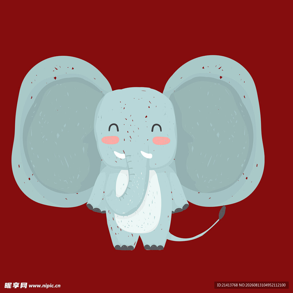 可爱小象插画