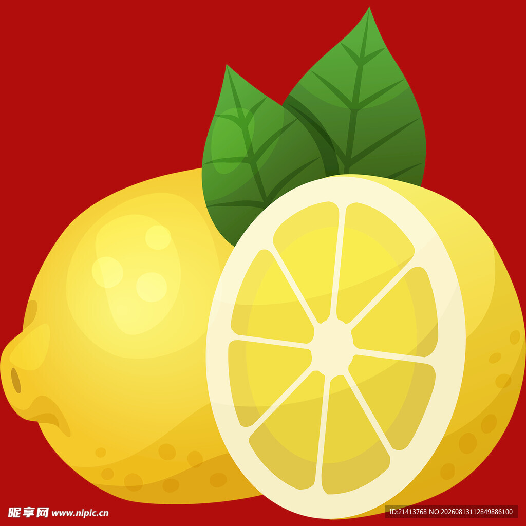 新鲜柠檬多汁诱人